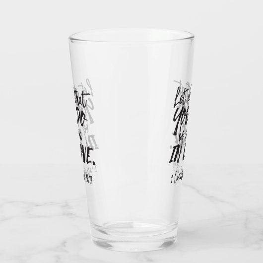 Liebe in Aktion - 1 Korinther 16:14 Inspiration Glas (Links)
