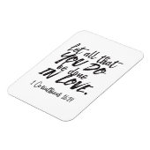 Liebe in Aktion - 1 Korinther 16:14 Inspiration Magnet (Linke Seite)