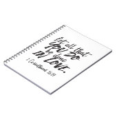 Liebe in Aktion - 1 Korinther 16:14 Inspiration Notizblock (Linke Seite)