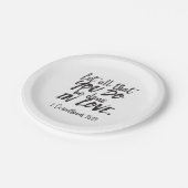 Liebe in Aktion - 1 Korinther 16:14 Inspiration Pappteller (Schrägansicht)