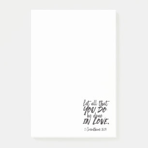 Liebe in Aktion - 1 Korinther 16:14 Inspiration Post-it Klebezettel
