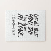 Liebe in Aktion - 1 Korinther 16:14 Inspiration Puzzle (Horizontal)