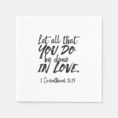 Liebe in Aktion - 1 Korinther 16:14 Inspiration Serviette (Vorderseite)