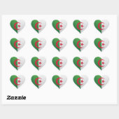 Liebe in Algerien Herz-Aufkleber (Blatt)