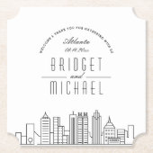 Liebe in Atlanta | City Skyline Willkommen Untersetzer (Vorderseite)