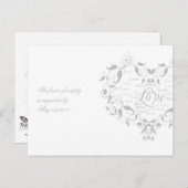 Liebe in beliebiger Sprache in der Silver UAWG Pos Einladungspostkarte (Vorne/Hinten)