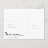 Liebe in beliebiger Sprache in der Silver UAWG Pos Einladungspostkarte (Rückseite)