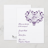 Liebe in beliebiger Sprache in Lila Save the Date- Save The Date (Vorne/Hinten)