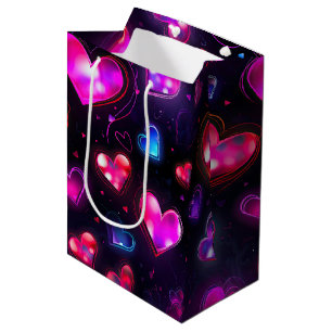 Liebe in Bewegung: Das Herz des Valentinstag Mittlere Geschenktüte
