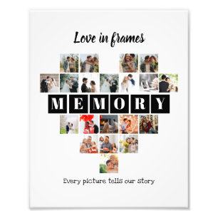 Liebe in Bildern Herz 20 Fotocollage Romantisch Fotodruck