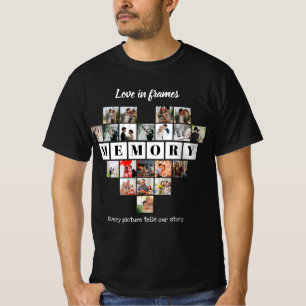 Liebe in Bildern Herz 20 Fotocollage Romantisch T-Shirt