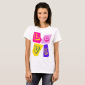 "LIEBE" in Blockbuchstaben T-Shirt (Vorne ganz)