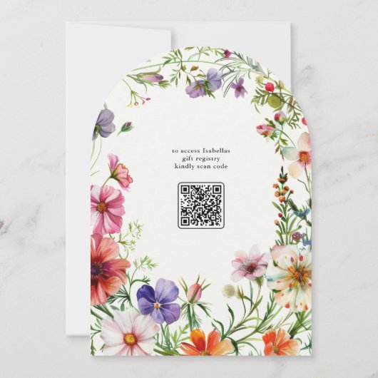 Liebe in Blomsommer-Brautdusche Einladung (Rückseite)