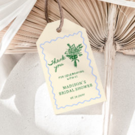 Liebe in Bloom Blue Green Brautparty Vielen Dank Geschenkanhänger