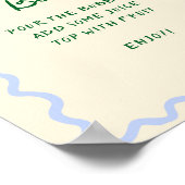 Liebe in Bloom Blue Green Mimosa Bar Poster (Ecke)