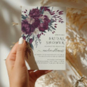 Liebe in Bloom Blume Burgund Cream Brautparty Einladung