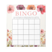 Liebe in Bloom Brautparty 40 Bingo Sheets Notizblock (Vorderseite)