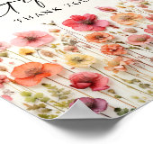 Liebe in Bloom Brautparty Cards Schild (Ecke)