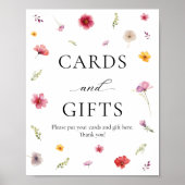 Liebe in Bloom Brautparty Karten und Geschenke Poster (Vorne)