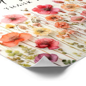 Liebe in Bloom Brautparty Karten und Geschenke unt Poster (Ecke)