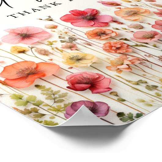 Liebe in Bloom Brautparty Karten und Geschenke unt Poster (Ecke)