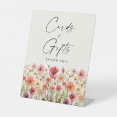 Liebe in Bloom Brautparty Karten und Geschenke unt Sockelschild (Vorderseite)