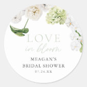Liebe in Bloom Brautparty Vielen Dank Runder Aufkleber (Vorderseite)