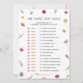 Liebe in Bloom Brautparty Wer hat Game Card Einladung (Vorderseite)