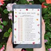 Liebe in Bloom Brautparty Wer hat Game Card Einladung