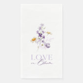 Liebe in Bloom Floral Hochzeitshandtuch Serviette (Vorderseite)