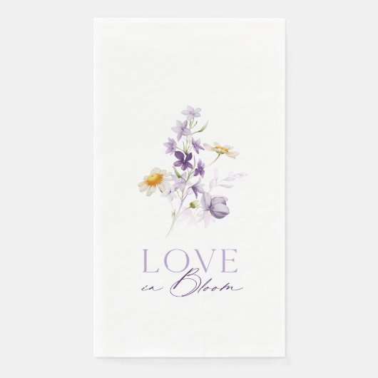 Liebe in Bloom Floral Hochzeitshandtuch Serviette (Vorderseite)