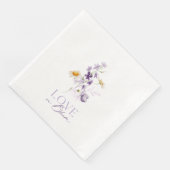 Liebe in Bloom Floral Hochzeitspapier Napkins Serviette (Ecke)