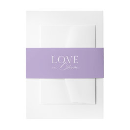 Liebe in Bloom Lavender Hochzeit Einladung Einladungsbanderole