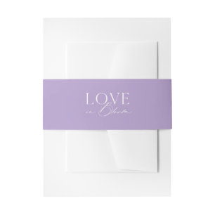 Liebe in Bloom Lavender Hochzeit Einladung Einladungsbanderole