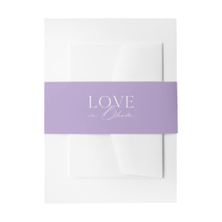 Liebe in Bloom Lavender Hochzeit Einladung Einladungsbanderole