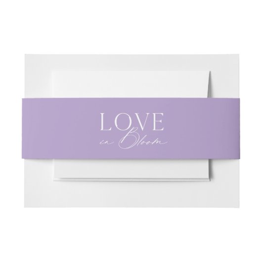 Liebe in Bloom Lavender Hochzeit Einladung Einladungsbanderole (Vorderseite Beispiel)