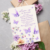 Liebe in Bloom Lila Butterfets Brautparty Einladung