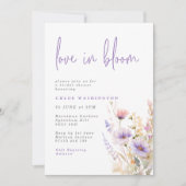 Liebe in Bloom Lilac Wild Blume Brautparty Einladung (Vorderseite)