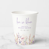 Liebe in Bloom Lilac Wild Blume Brautparty Pappbecher (Rückseite)