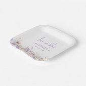 Liebe in Bloom Lilac Wild Blume Brautparty Pappteller (Gewinkelt)