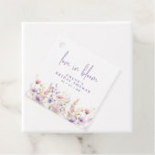 Liebe in Bloom Lilac Wildblumen Brautparty Geschenkanhänger (Beispiel)
