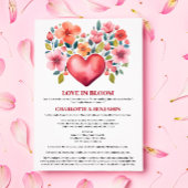 Liebe in Bloom Valentine Themendusche Einladung