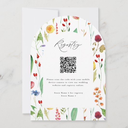 Liebe in Bloom w/QR-Code, Arted Brautparty Einladung (Rückseite)