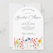 Liebe in Bloom w/QR-Code, Arted Brautparty Einladung (Vorderseite)