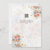 Liebe in Bloom Wedding lädt Wildblumen Frühling ei Einladung (Rückseite)