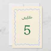 Liebe in Bloom Whimsical Handgeschriebene Tischnum Einladung (Vorderseite)