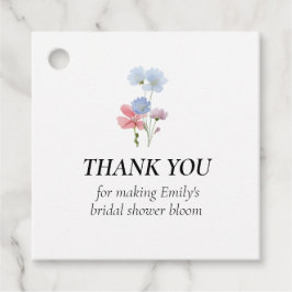 Liebe in Bloom Wildblume Bevorzugung Tags Geschenkanhänger