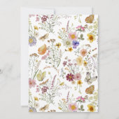 Liebe in Bloom Wildblume Bohemisches Brautparty Einladung (Rückseite)