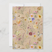 Liebe in Bloom Wildblume Bohemisches Brautparty Einladung (Rückseite)