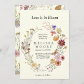 Liebe in Bloom Wildblume Bohemisches Brautparty Einladung (Vorne/Hinten)